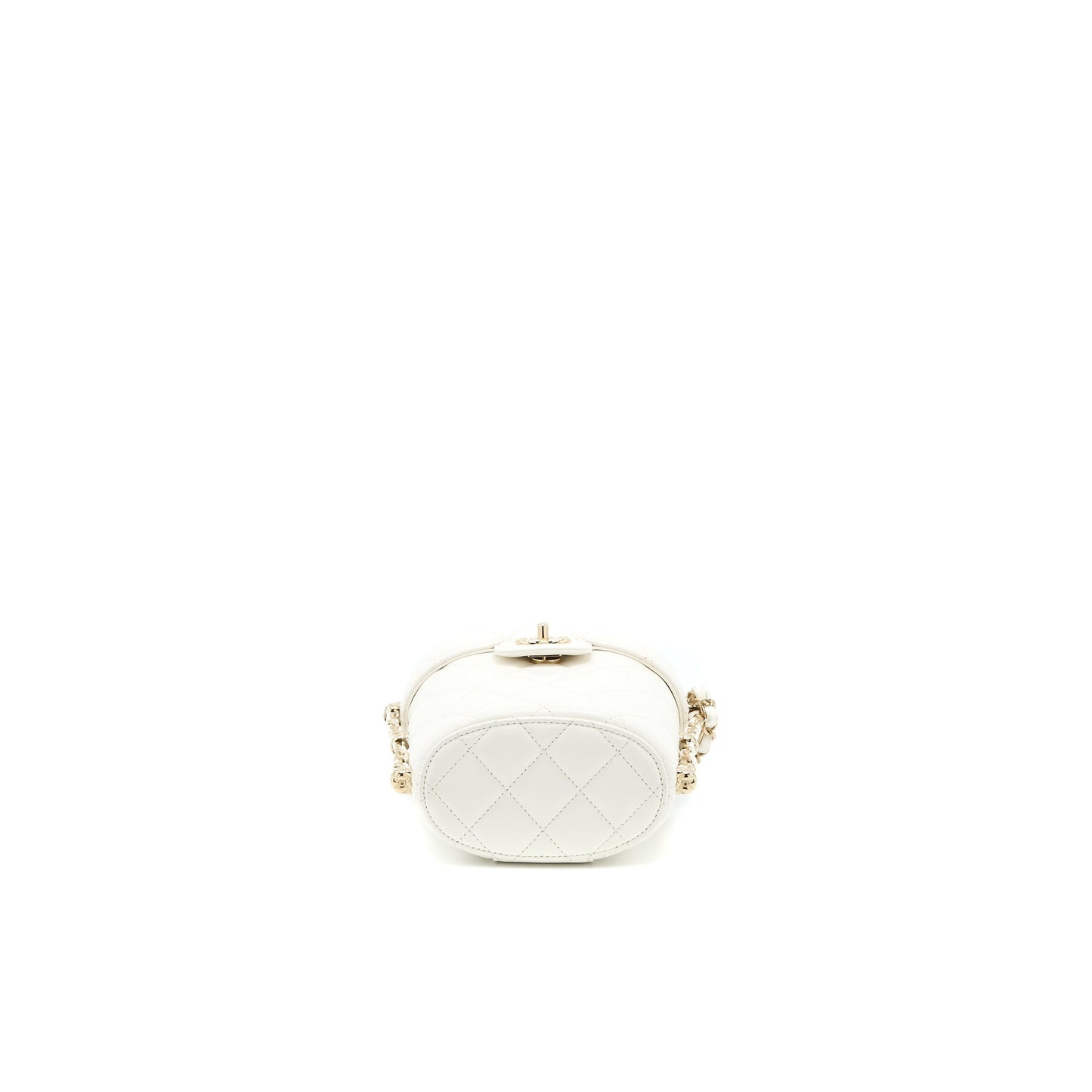 Chanel Small Vanity Case Lambskin White L (Microchip)