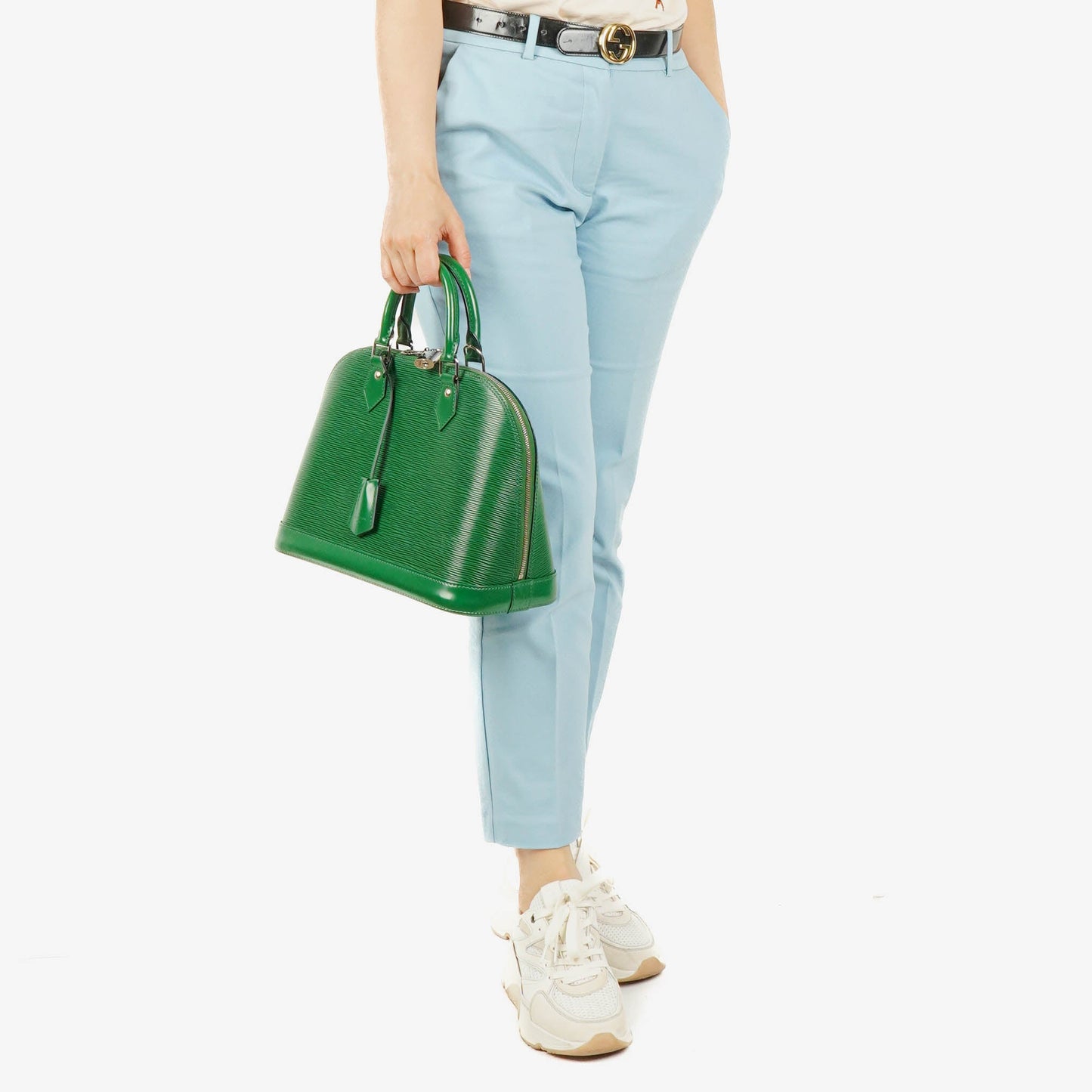 Louis Vuitton Green Epi Leather Alma PM Handbag