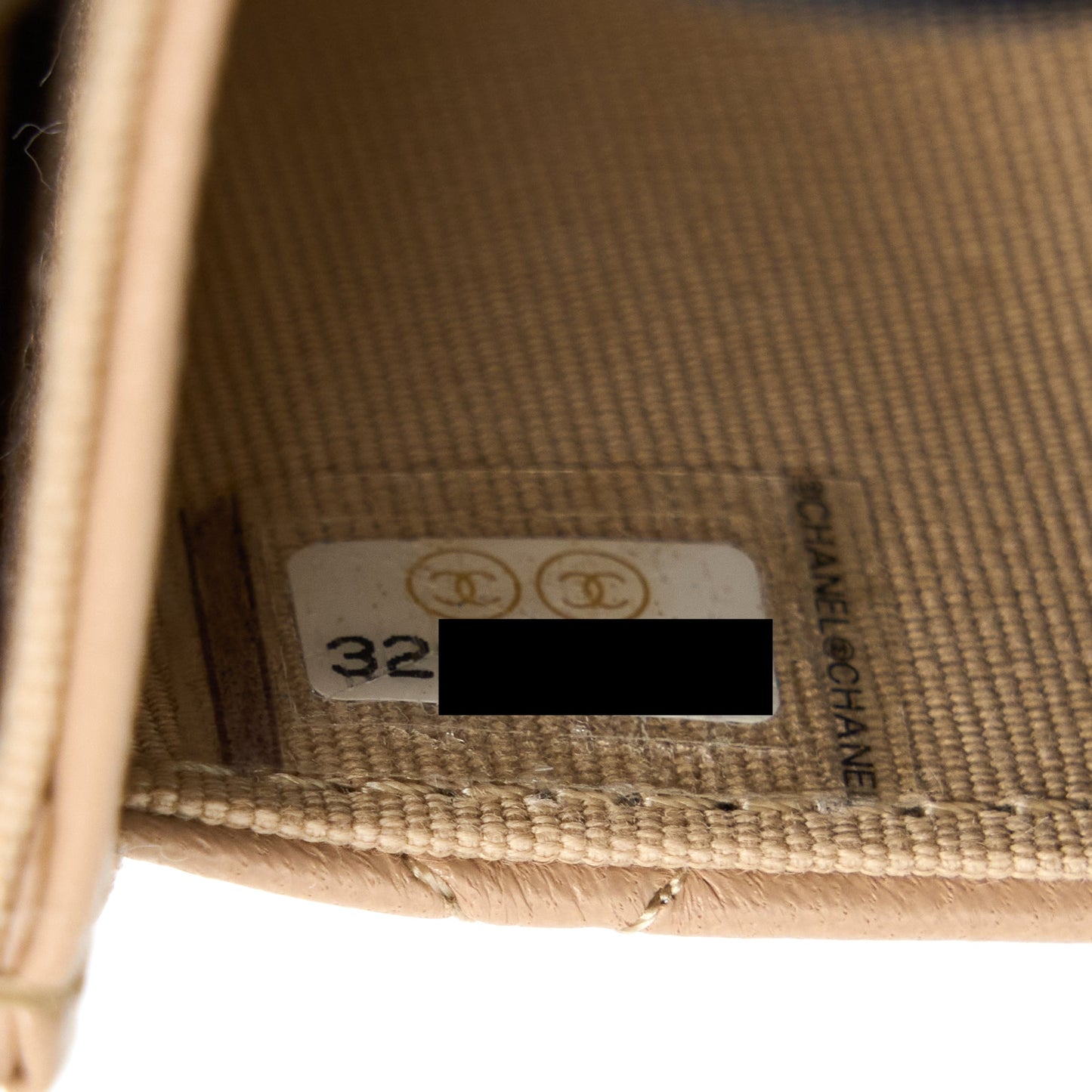 Chanel Classic Flap Card Holder Lambskin Beige L