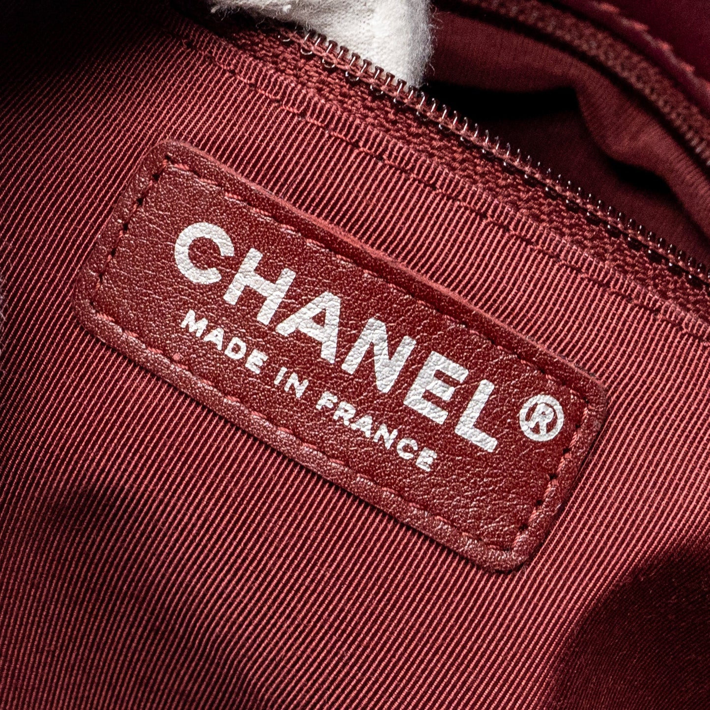 Chanel Chevron Flap bag Lambskin dark red