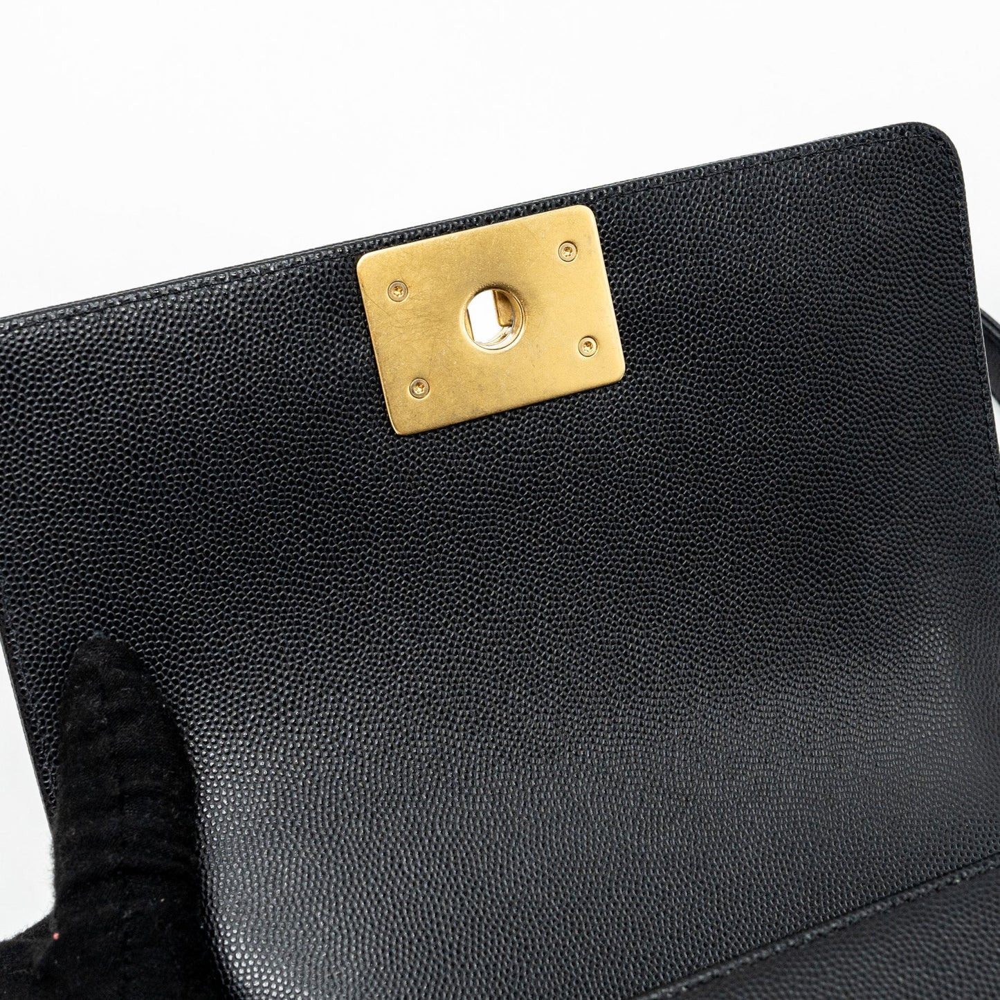 Chanel Small Boy Bag Caviar Black  (Microchip)