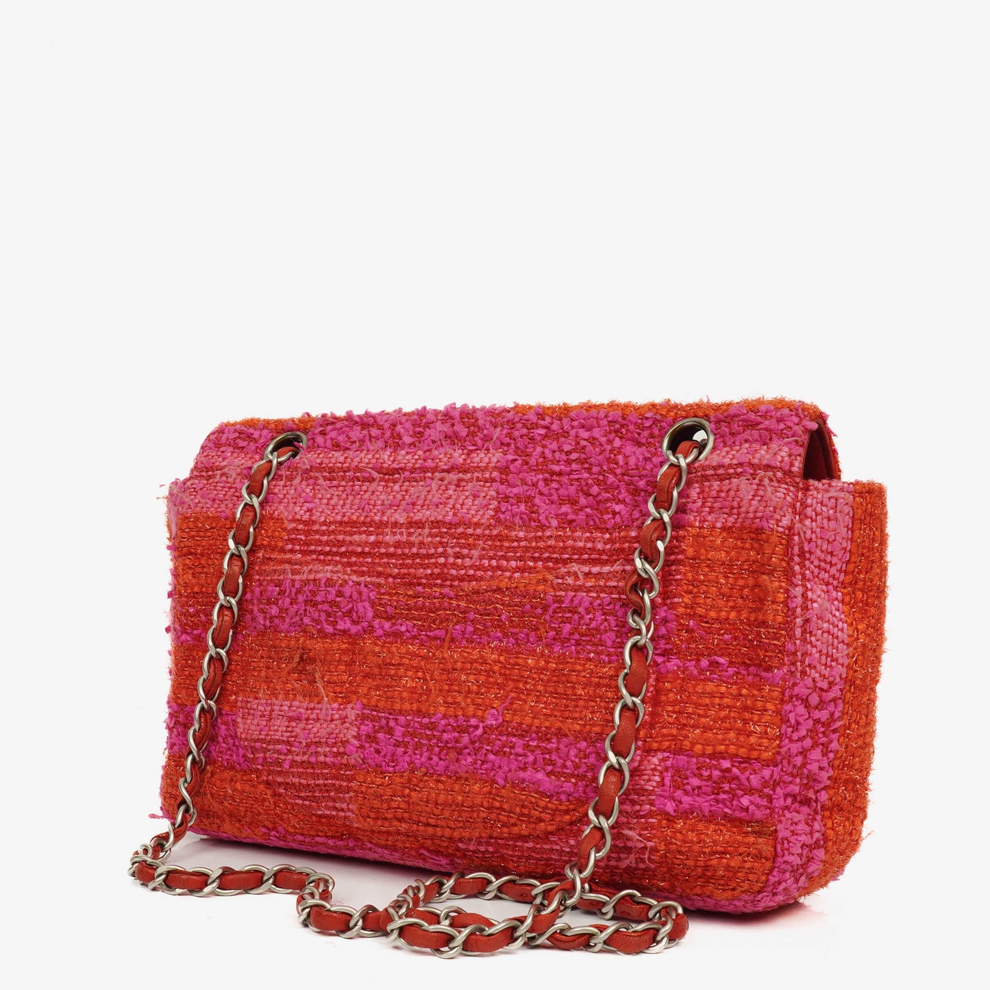 Chanel Multicolor Tweed Medium Classic Single Flap Bag