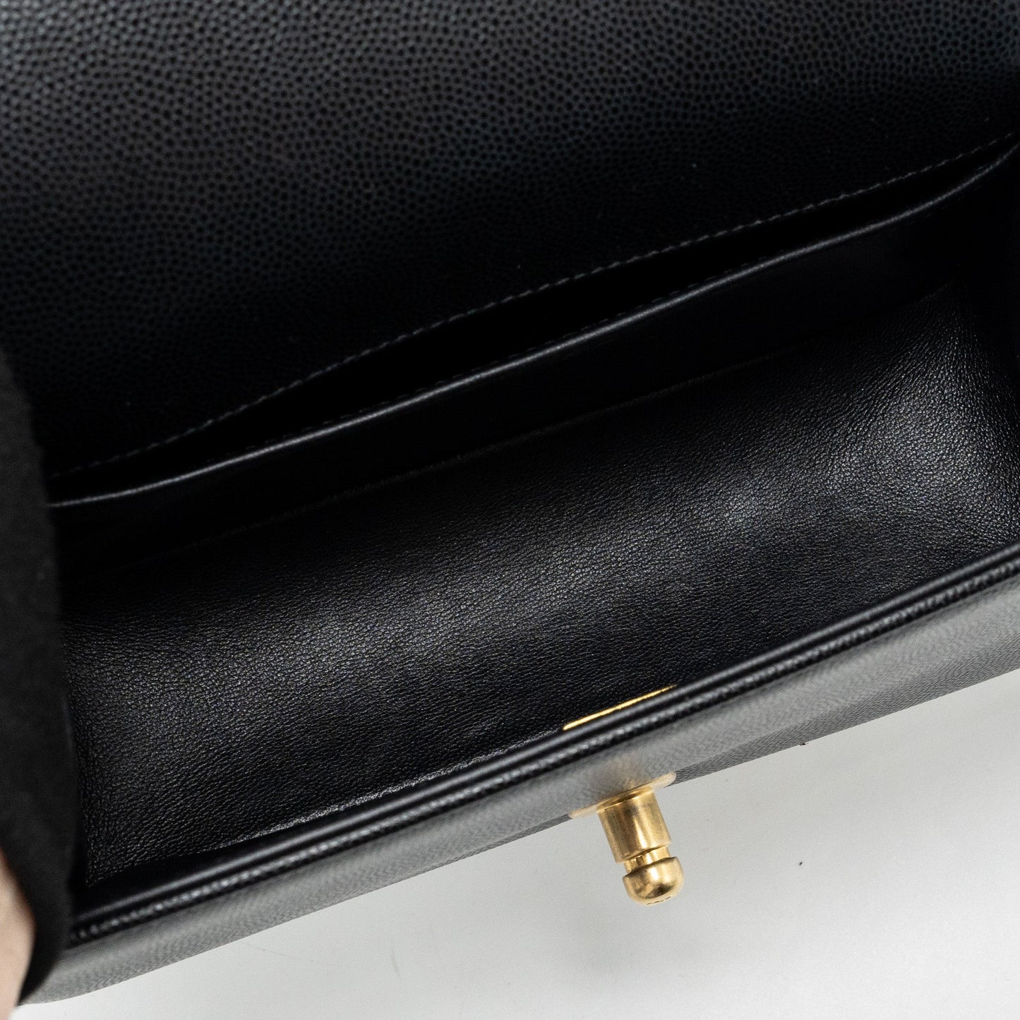 Chanel Small Boy Bag Caviar Black  (Microchip)