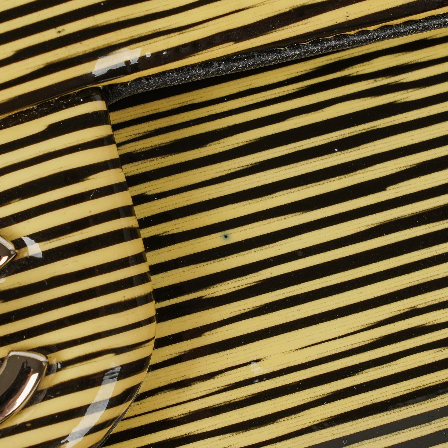 Chanel Timeless Classic Double Flap Bag Stripe Patent Leather And Silver-tone Hardware