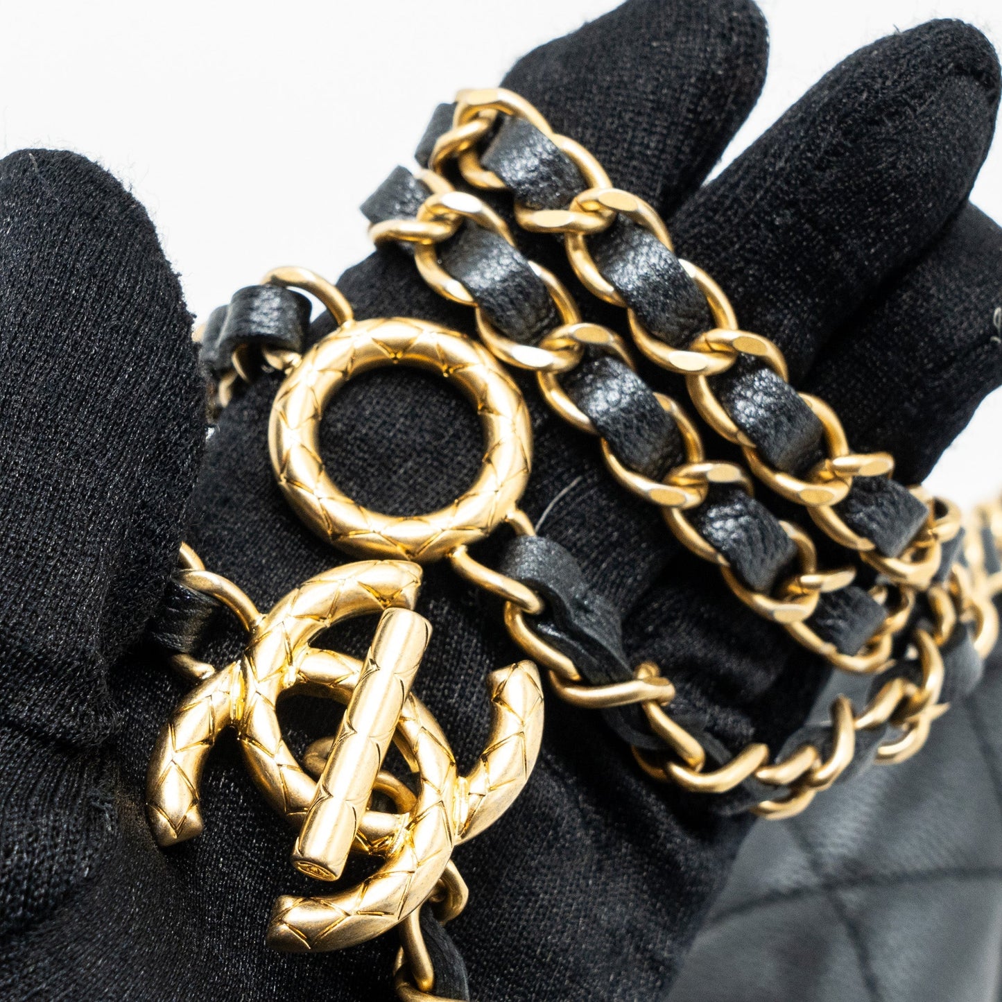 Chanel Mini Flap Bag With Adjustable Chains Caviar Black (microchip)