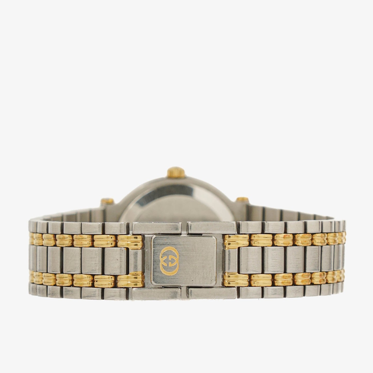 Gucci 9000 Round Stainless Steel Case With Gold-Tone Accents Watch