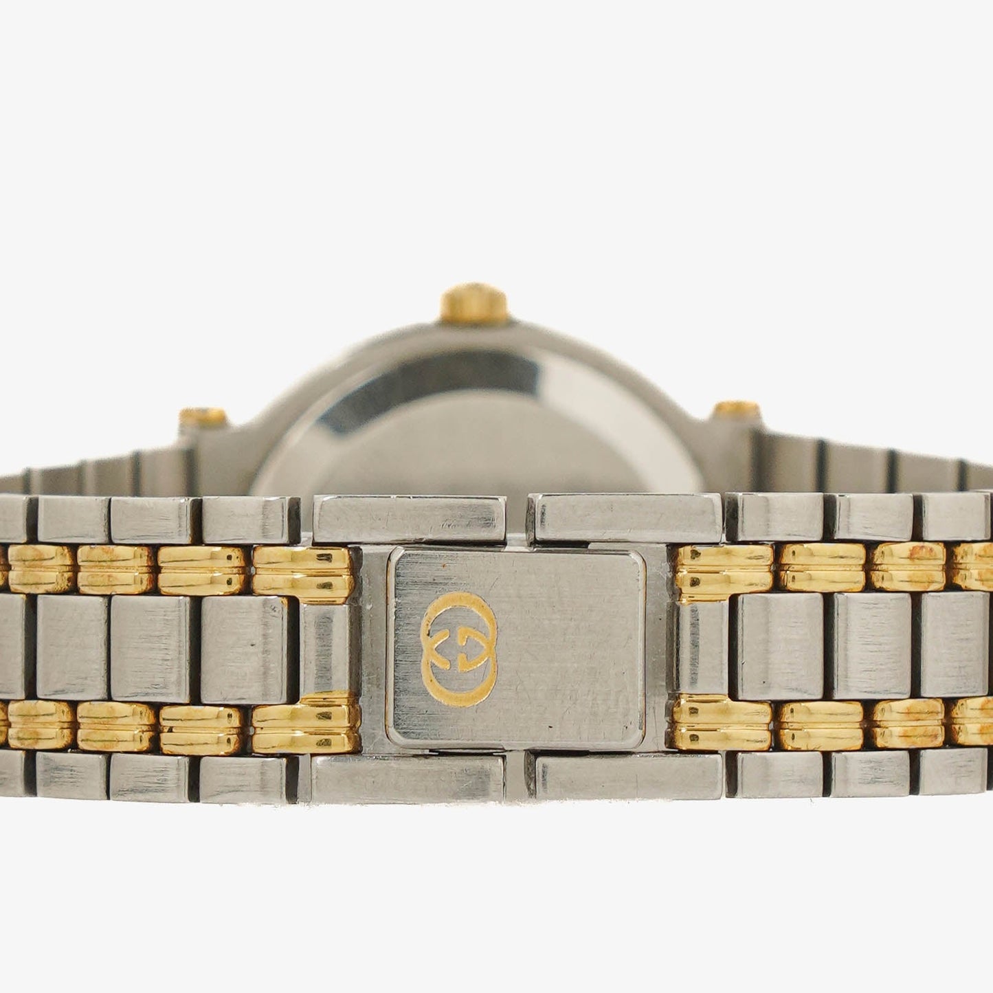 Gucci 9000 Round Stainless Steel Case With Gold-Tone Accents Watch