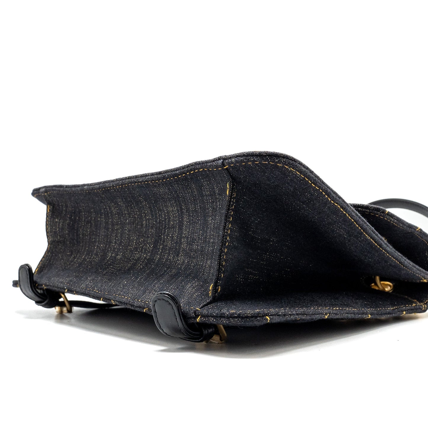 Chanel 23S flap backpack denim dark blue with brushed  (microchip)