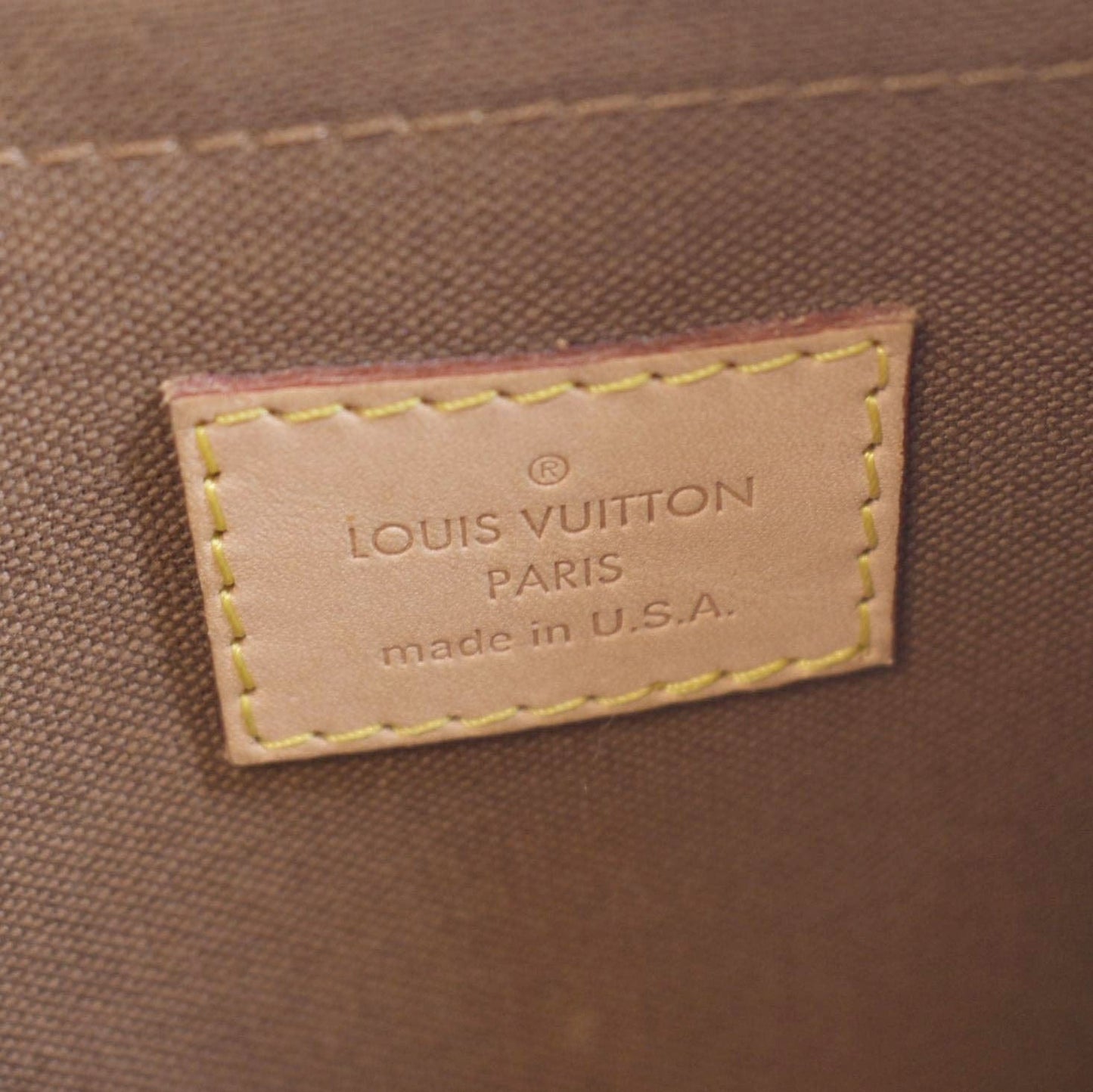 LOUIS VUITTON Thames PM Monogram Canvas Shoulder Bag Brown