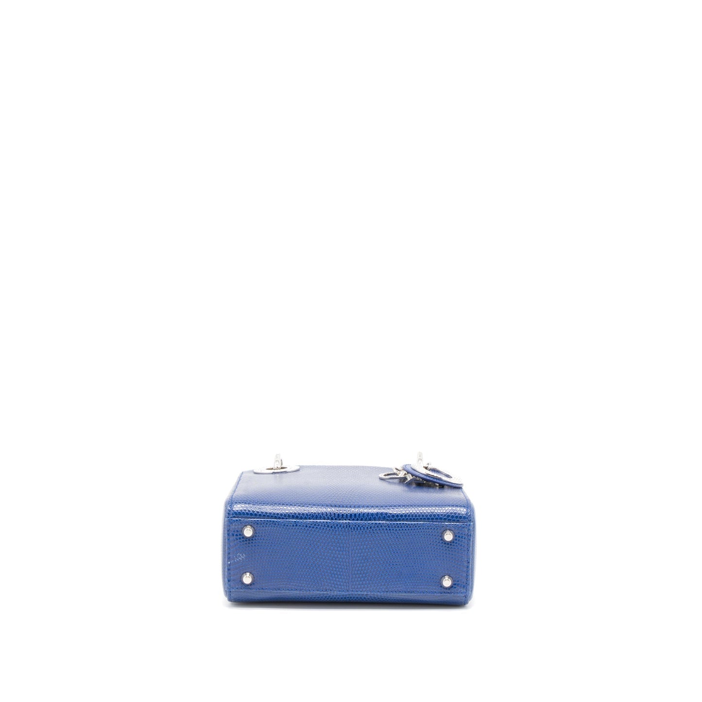 Dior Mini Lady Dior Lizard Blue Crystal