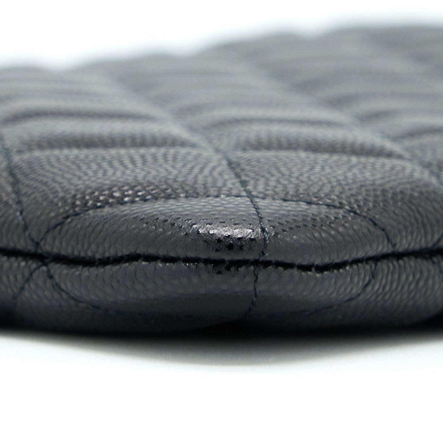 Chanel O Case Pouch Caviar Black L