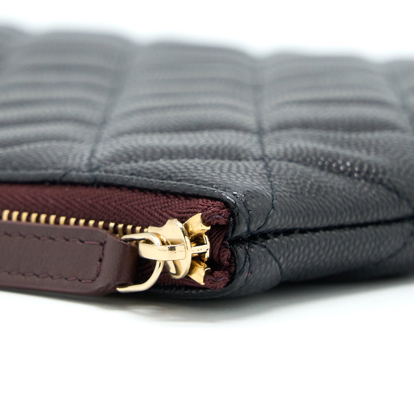 Chanel O Case Pouch Caviar Black L