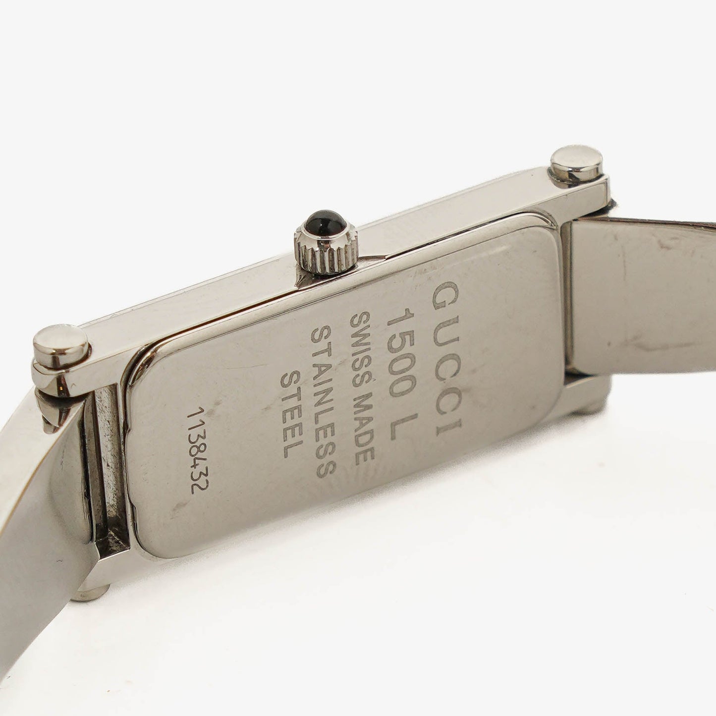 Gucci 1500L Rectangular Stainless Steel Watch