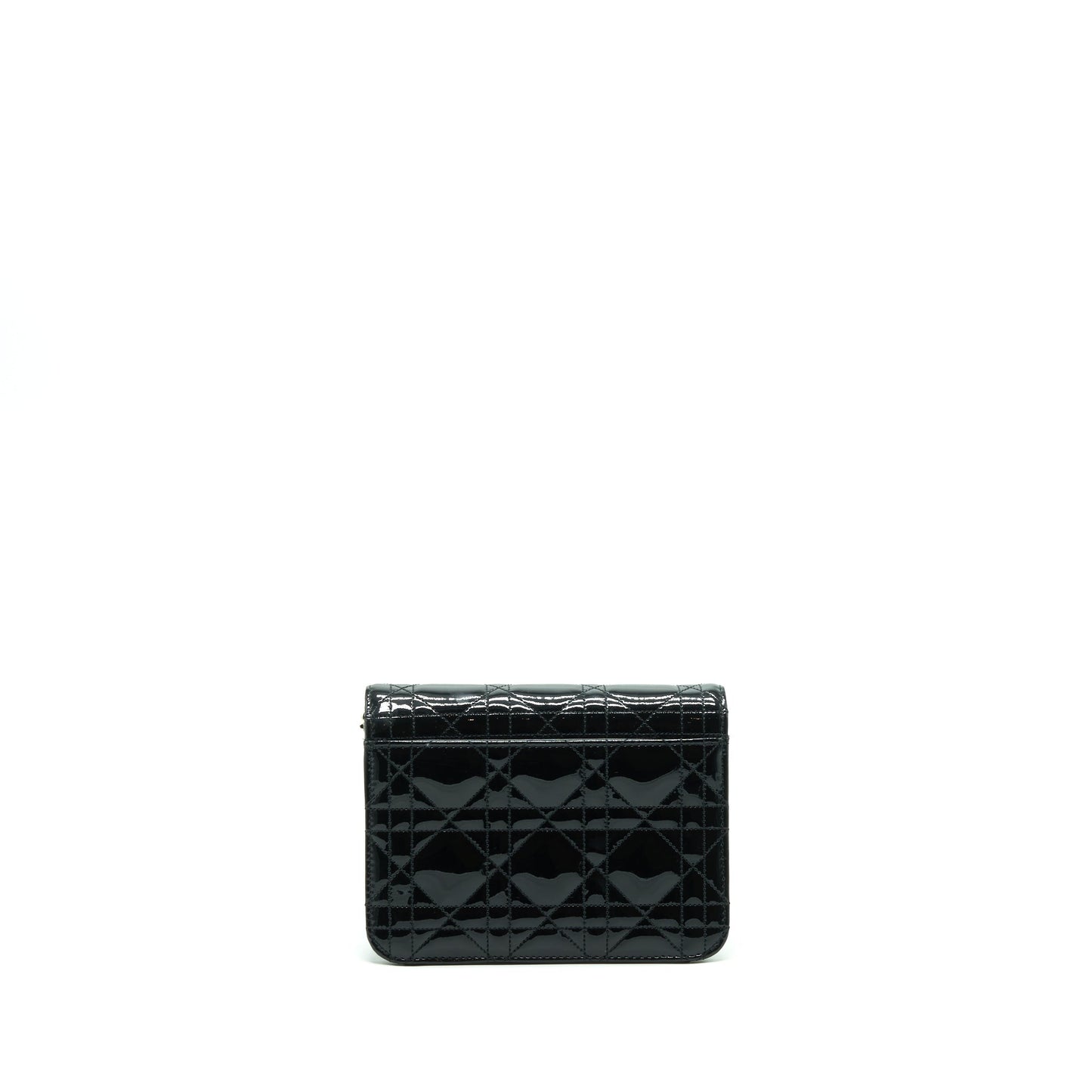 Dior Mini Miss Dior Flap Purse Patent Black