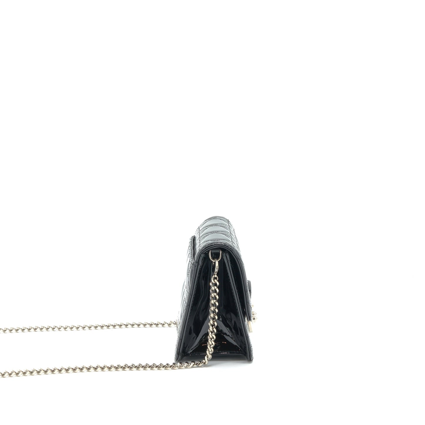 Dior Mini Miss Dior Flap Purse Patent Black