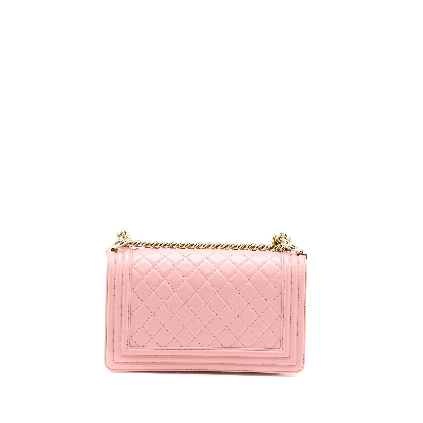 Chanel Medium Boy Bag Calfskin Pink L