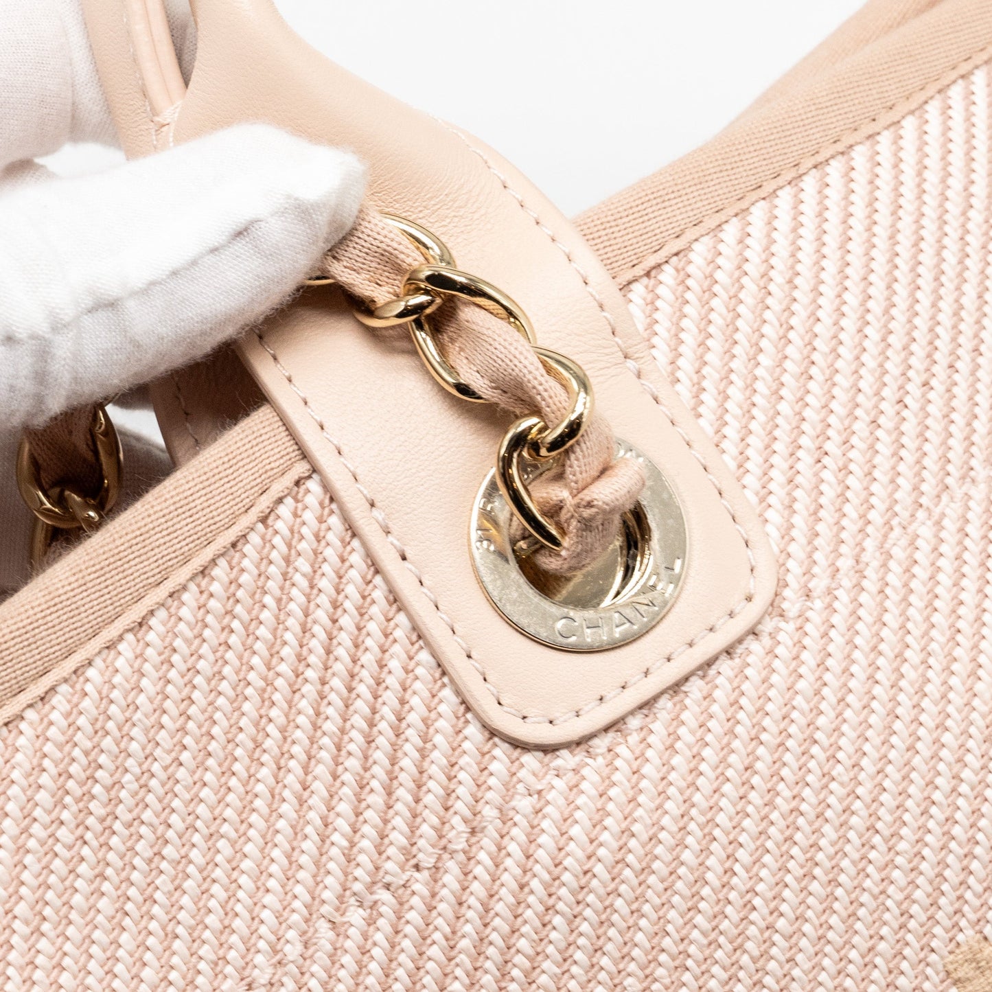 Chanel Deauville Tote Bag canvas Light Pink L
