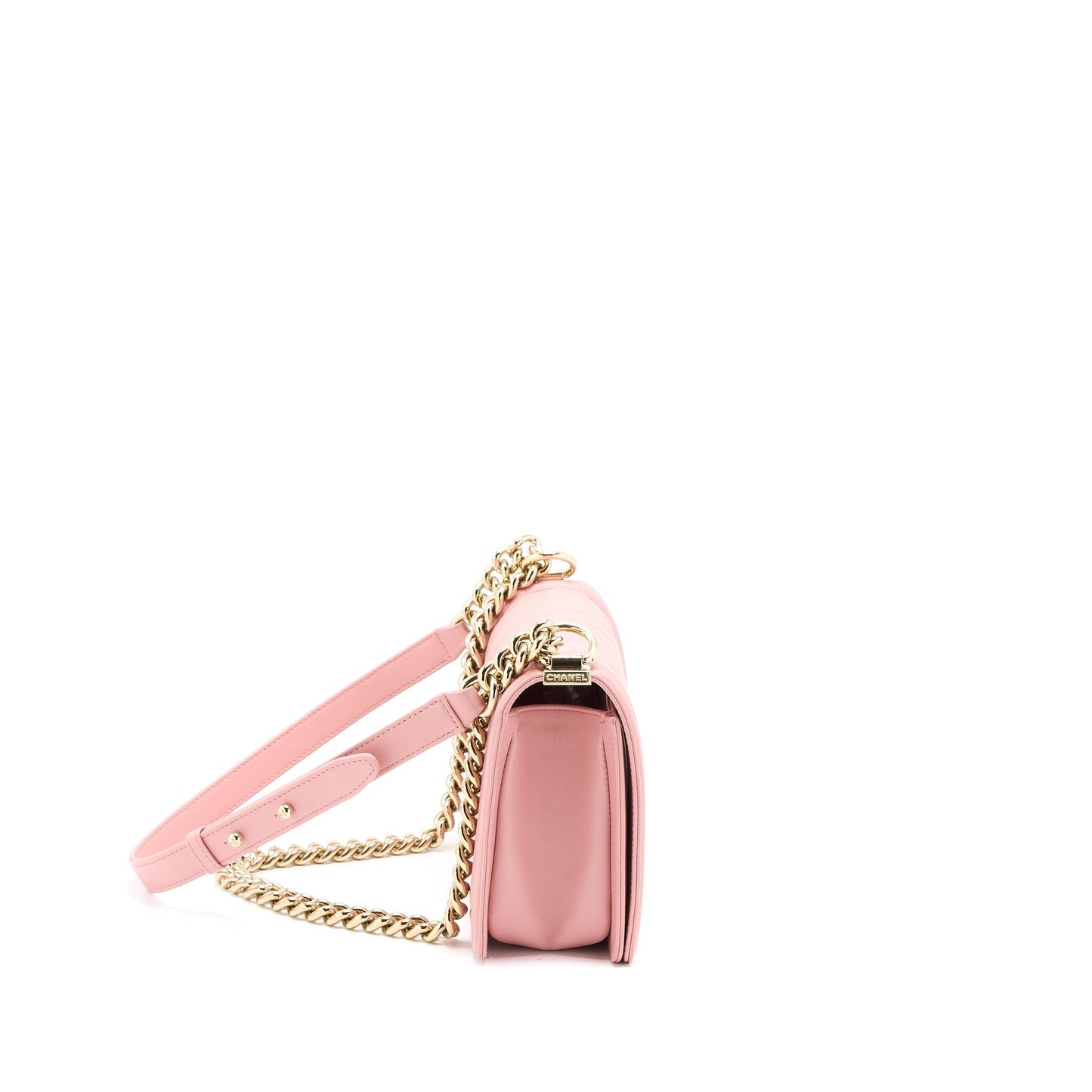 Chanel Medium Boy Bag Calfskin Pink L