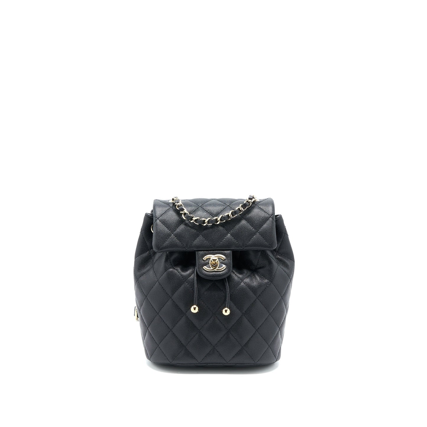 Chanel 23p Mini Flap Backpack Caviar Black L (Microchip)