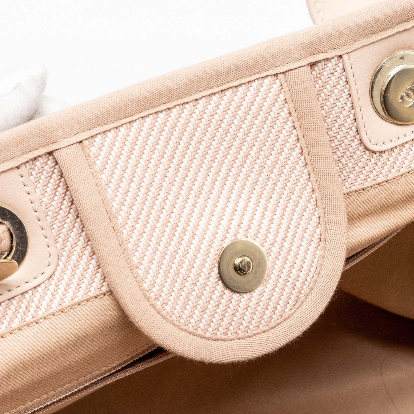 Chanel Deauville Tote Bag canvas Light Pink L