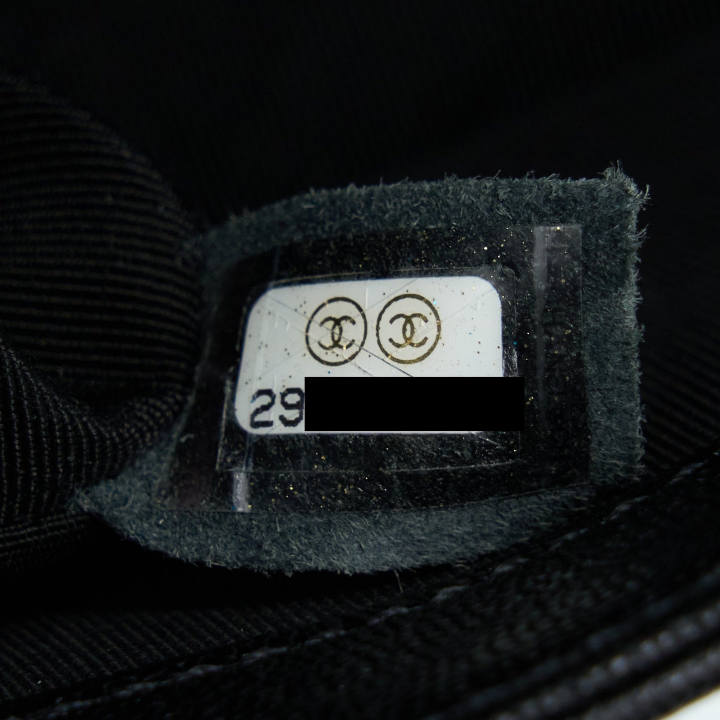 Chanel Small Boy Bag Chevron Caviar Black L