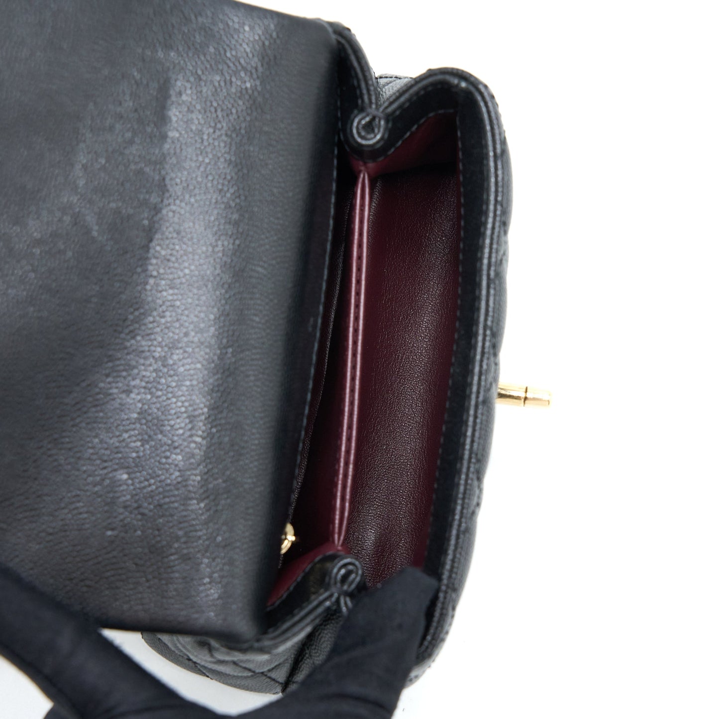 Chanel Extra Mini Coco Handle Caviar Black L