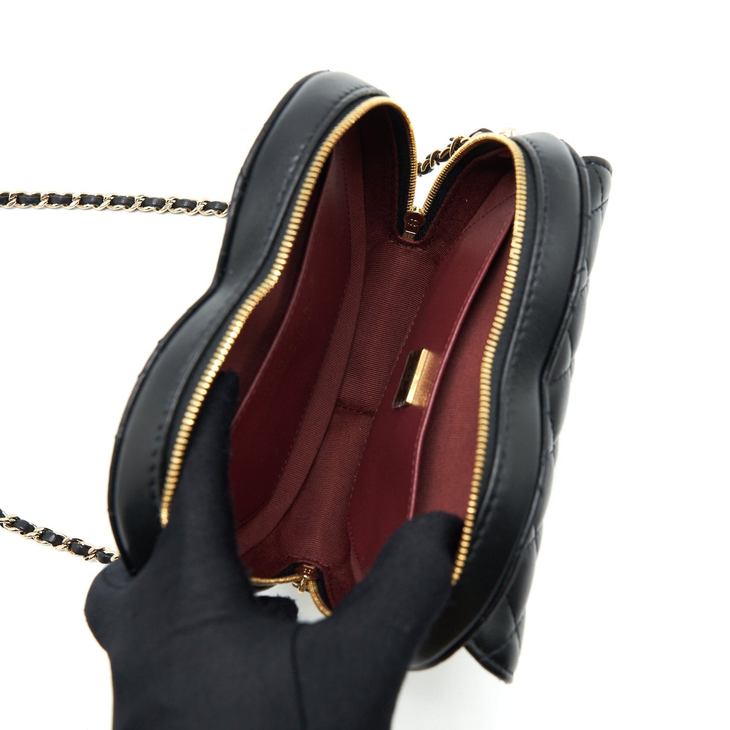 Chanel 22S Heart Bag Lambskin Black L