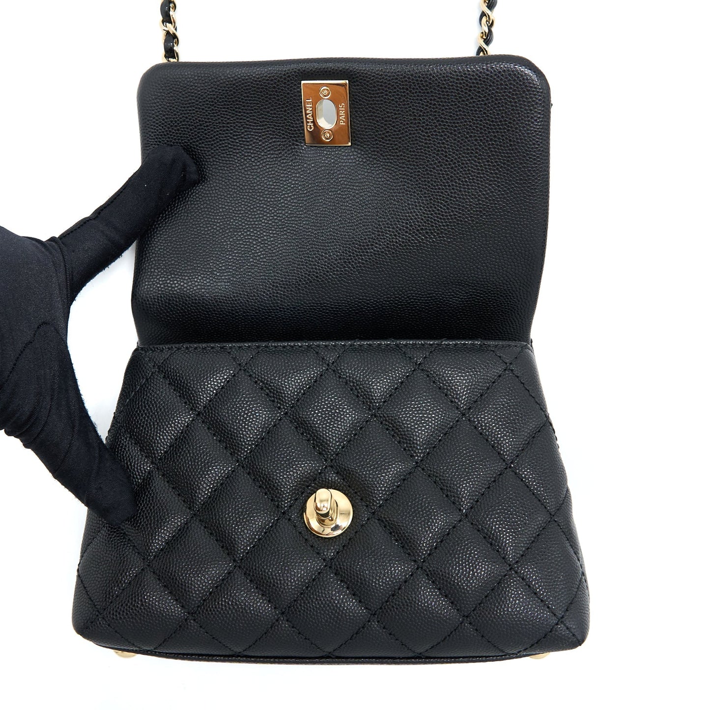 Chanel Extra Mini Coco Handle Caviar Black L
