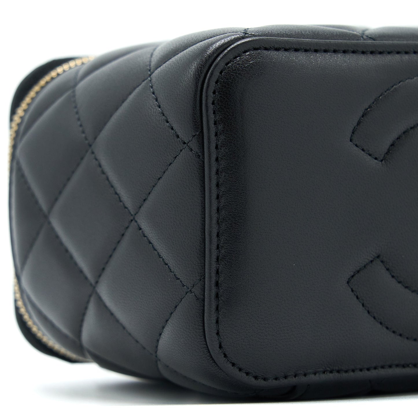 Chanel Pearl Crush Long Vanity Lambskin Black  (Microchip)