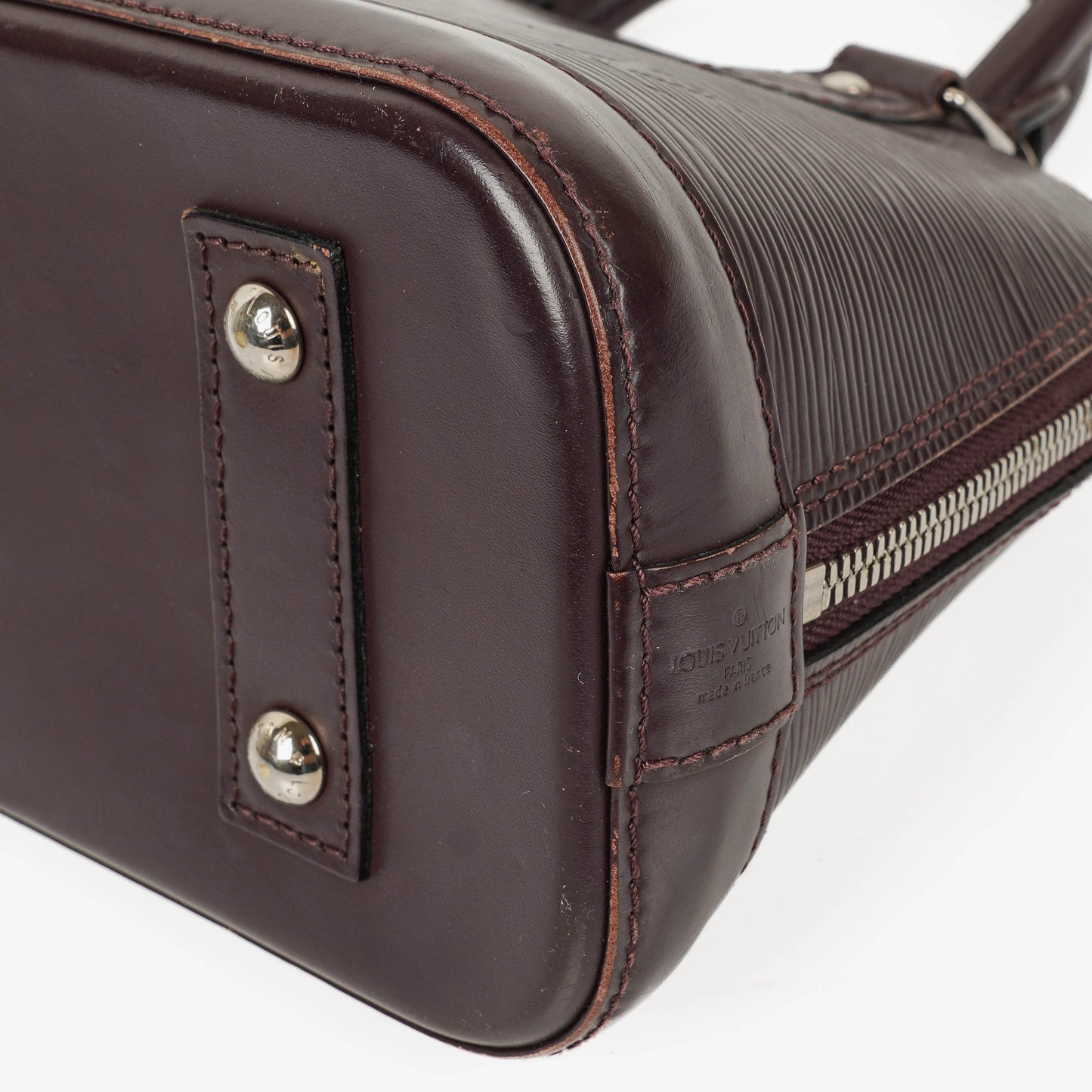Louis Vuitton Alma BB EPI Quetsche Leather Handbag