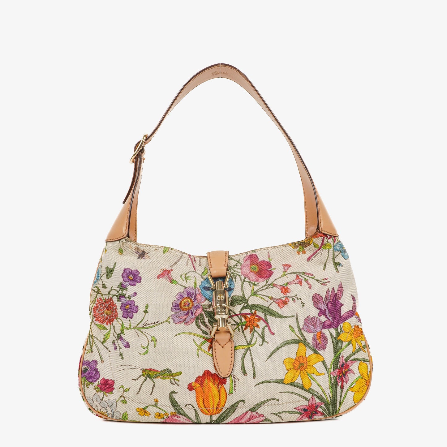 Gucci New Jackie Flora Canvas Shouder Bag
