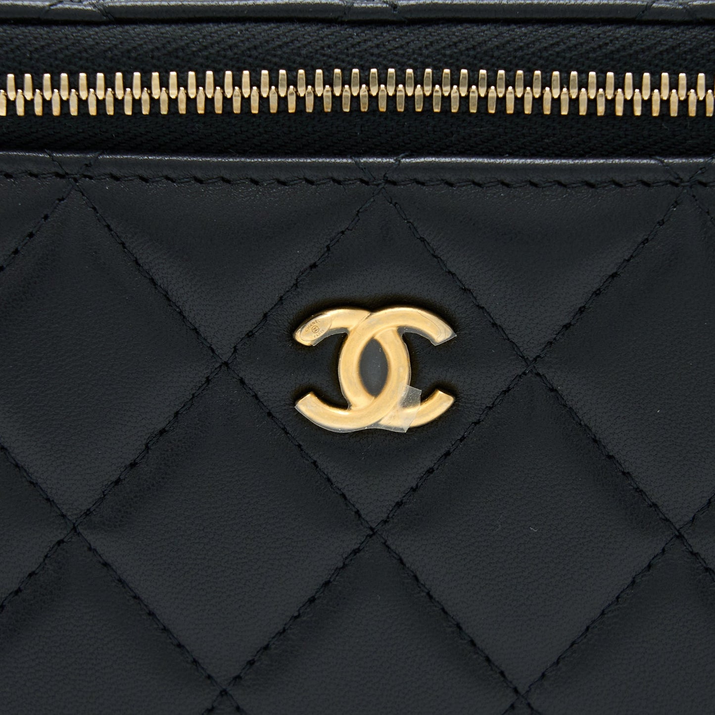 Chanel Pearl Crush Long Vanity Lambskin Black  (Microchip)