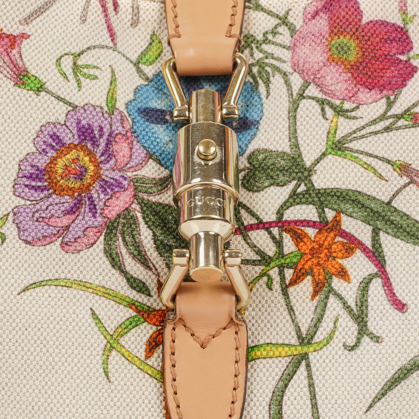 Gucci New Jackie Flora Canvas Shouder Bag