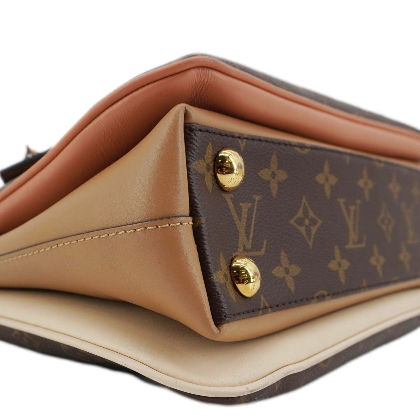 LOUIS VUITTON Millefeuille Monogram Canvas Shoulder Bag Brown