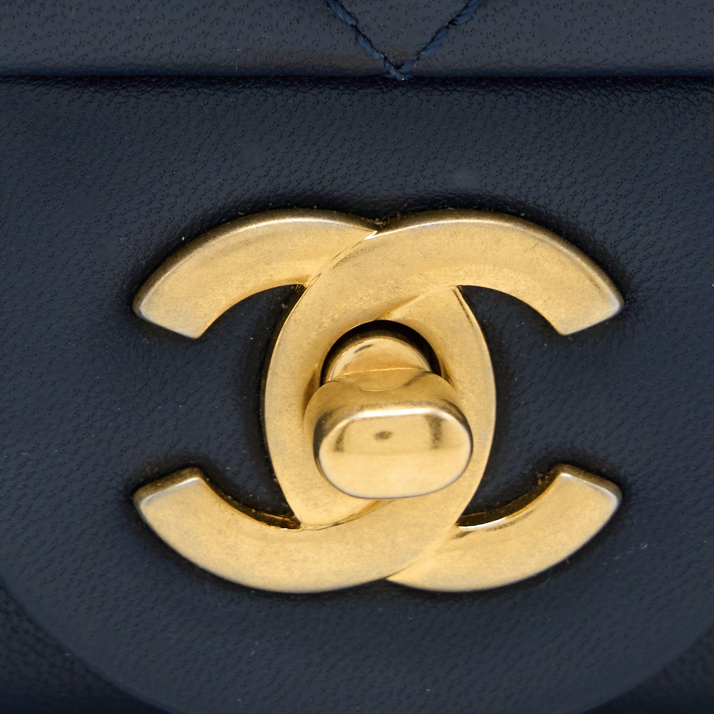 Chanel Pearl Crush Mini Square Lambskin Navy Brushed