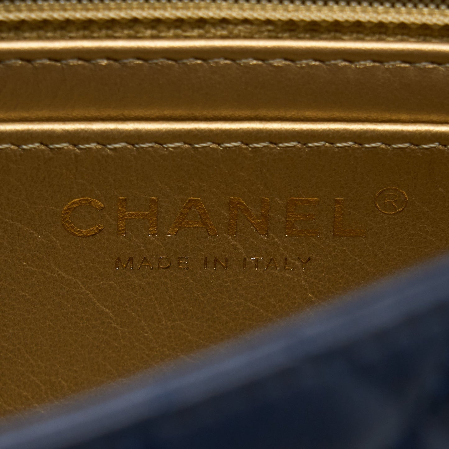 Chanel Pearl Crush Mini Square Lambskin Navy Brushed