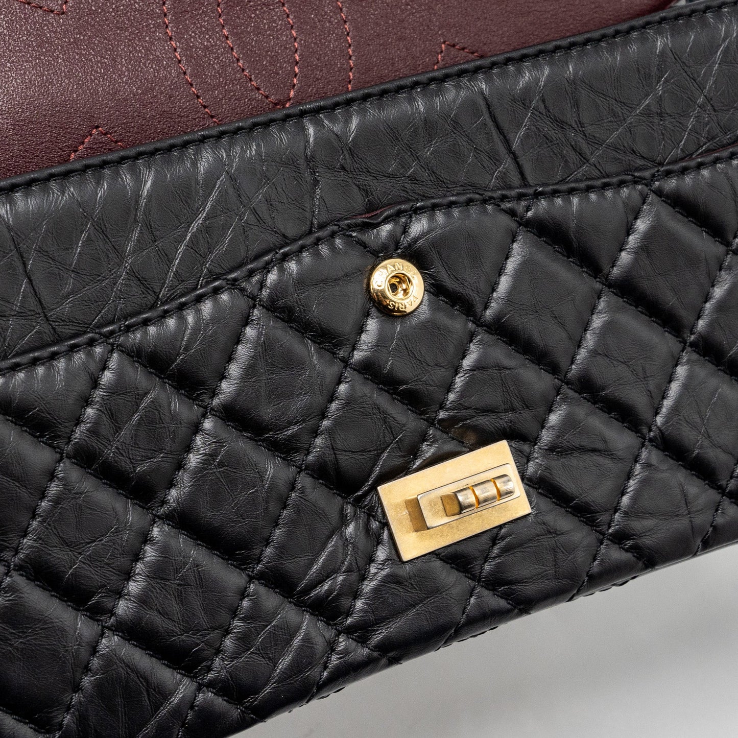 Chanel Small 2.55 reissue double flap bag aged calfskin black