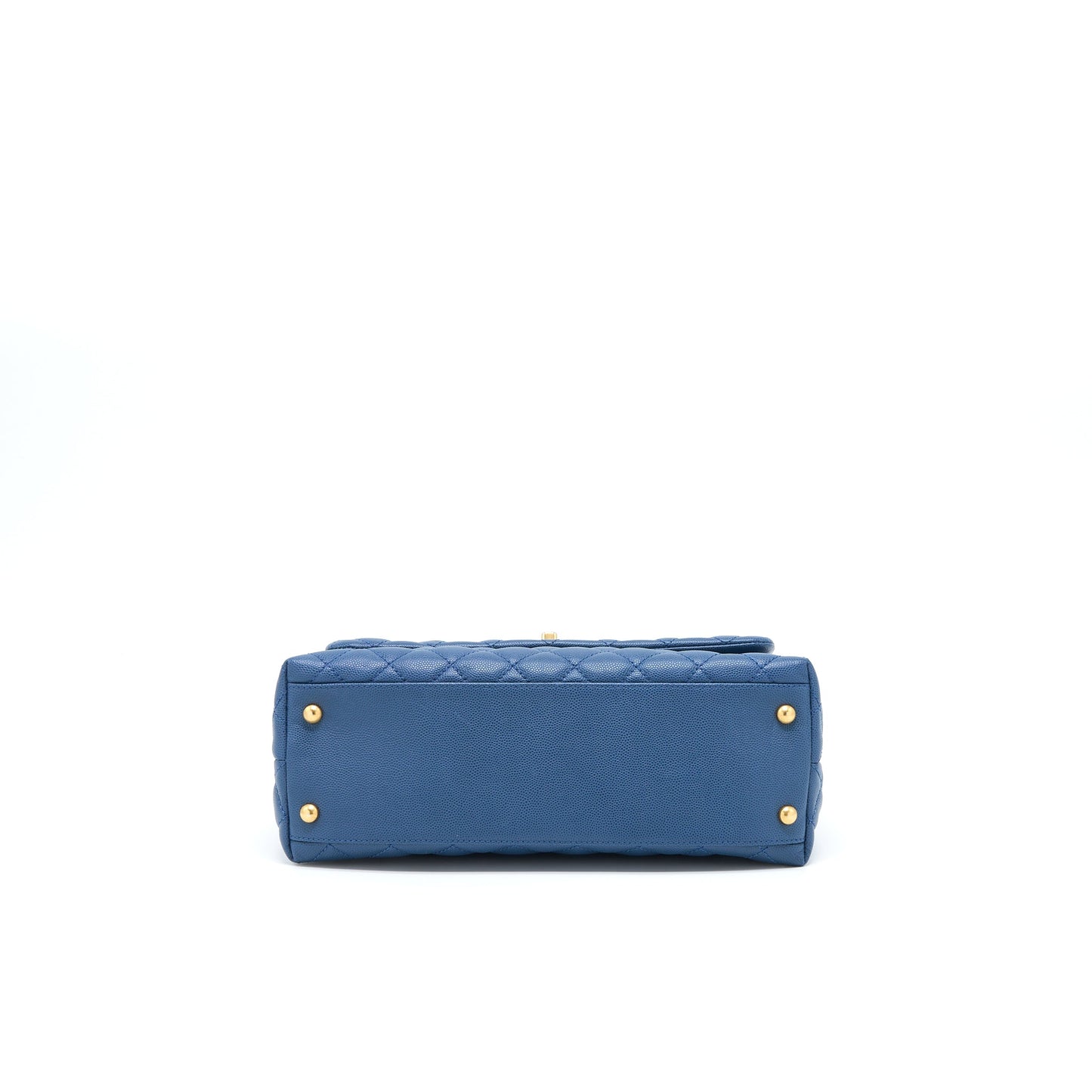 Chanel Medium Coco Handle Flap Bag Caviar Blue