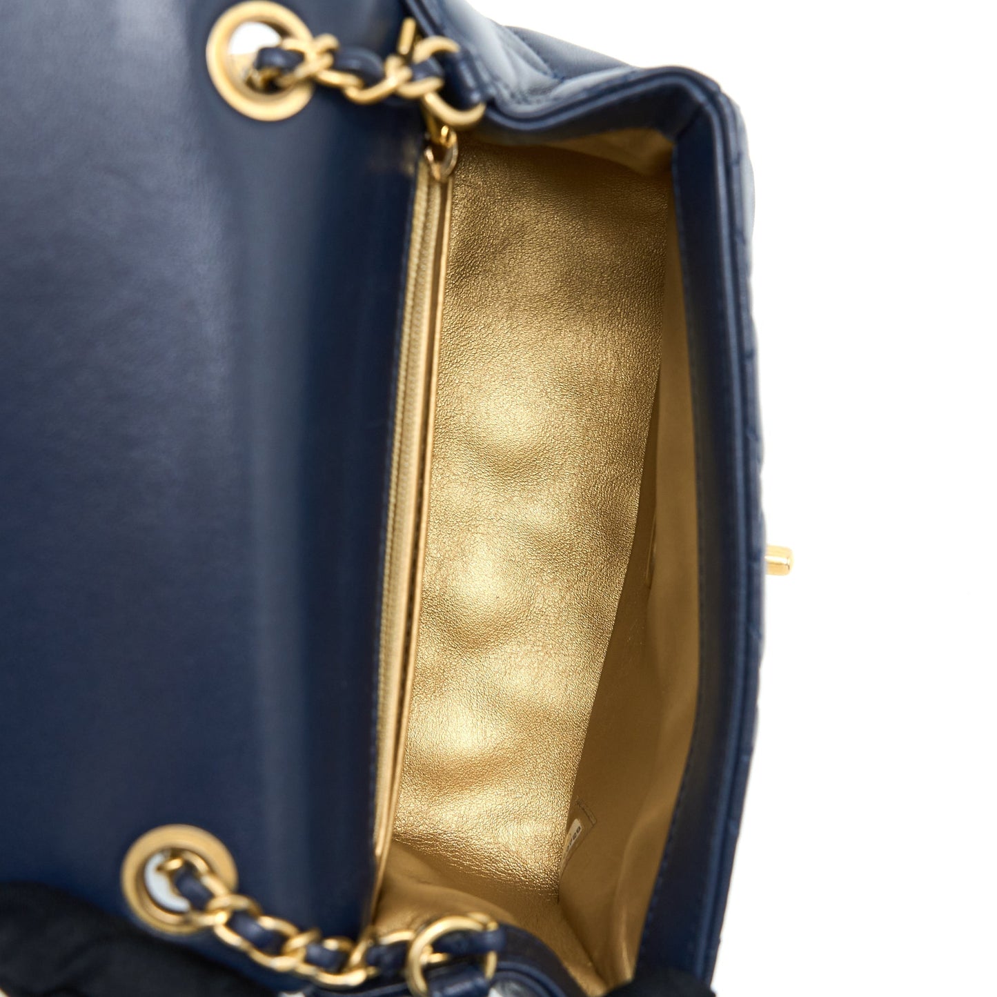 Chanel Pearl Crush Mini Square Lambskin Navy Brushed