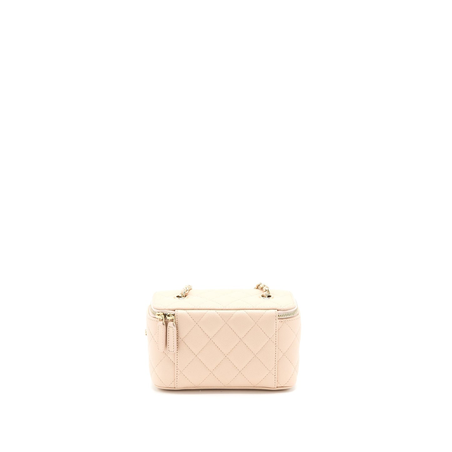Chanel Long Vanity Case Caviar Light Beige L