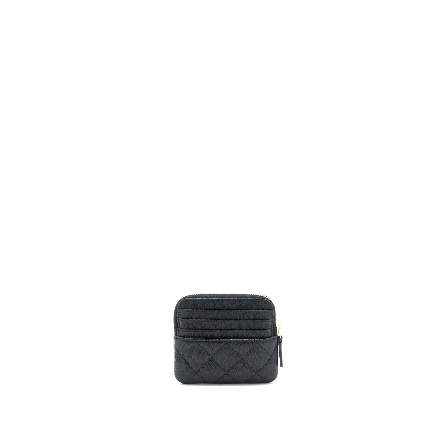 Chanel 23C Zipped Coin Purse Caviar Black L (Microchip)