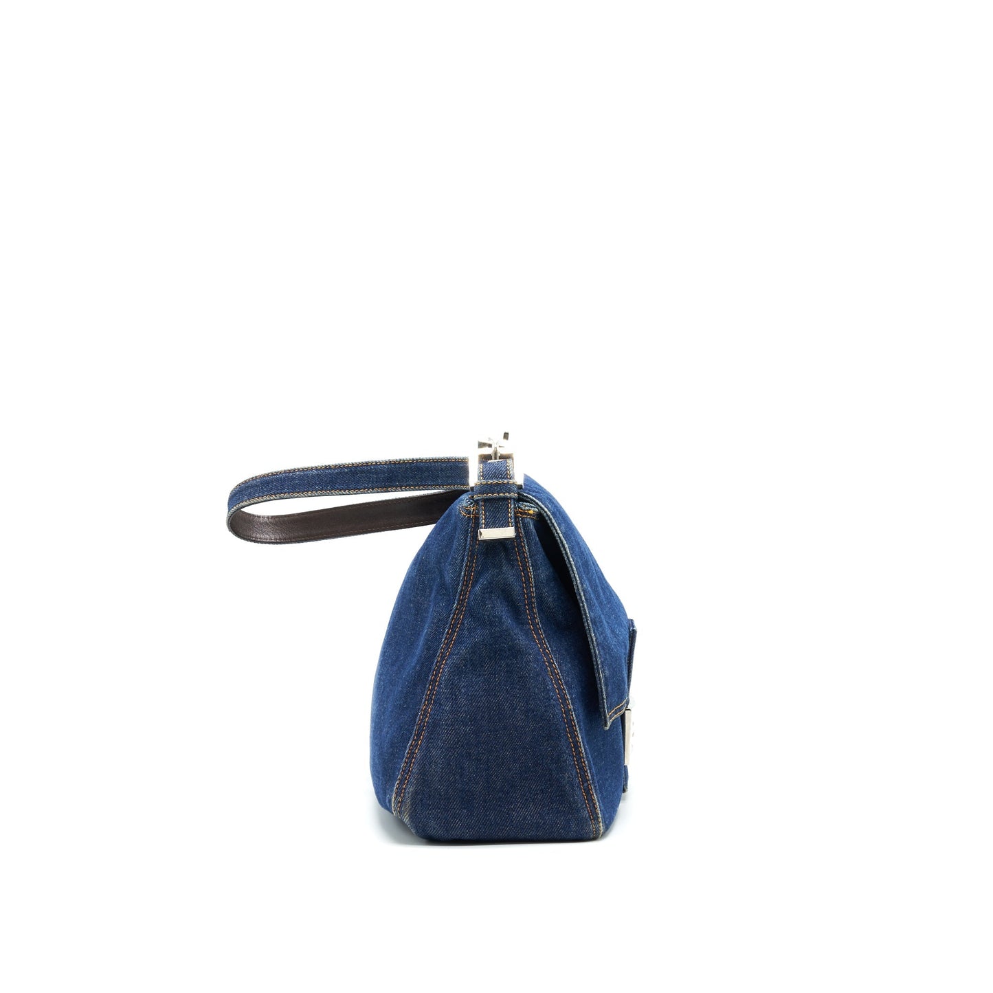 FENDI Vintage Denim Mamma Baguette Mini Purse