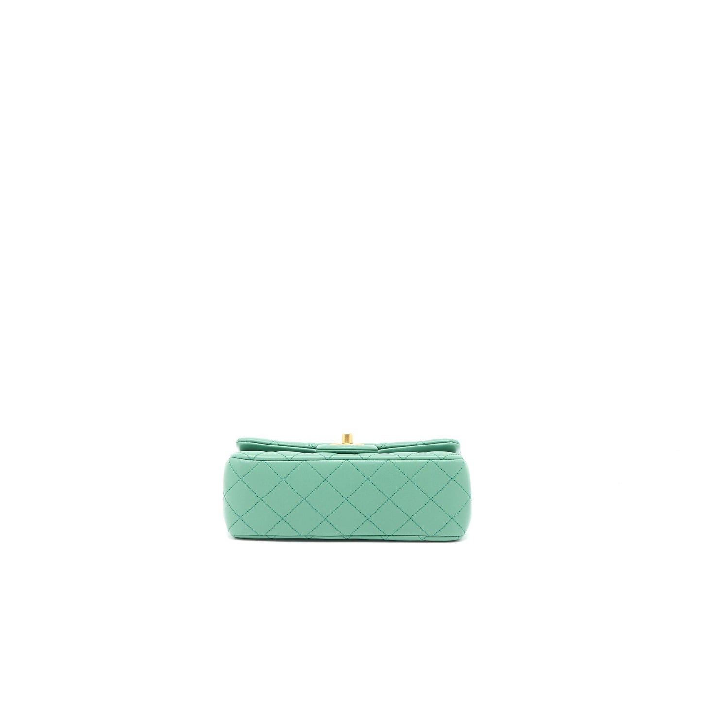Chanel Pearl Crush Mini Rectangular Flap Bag Lambskin Green  (Microchip)