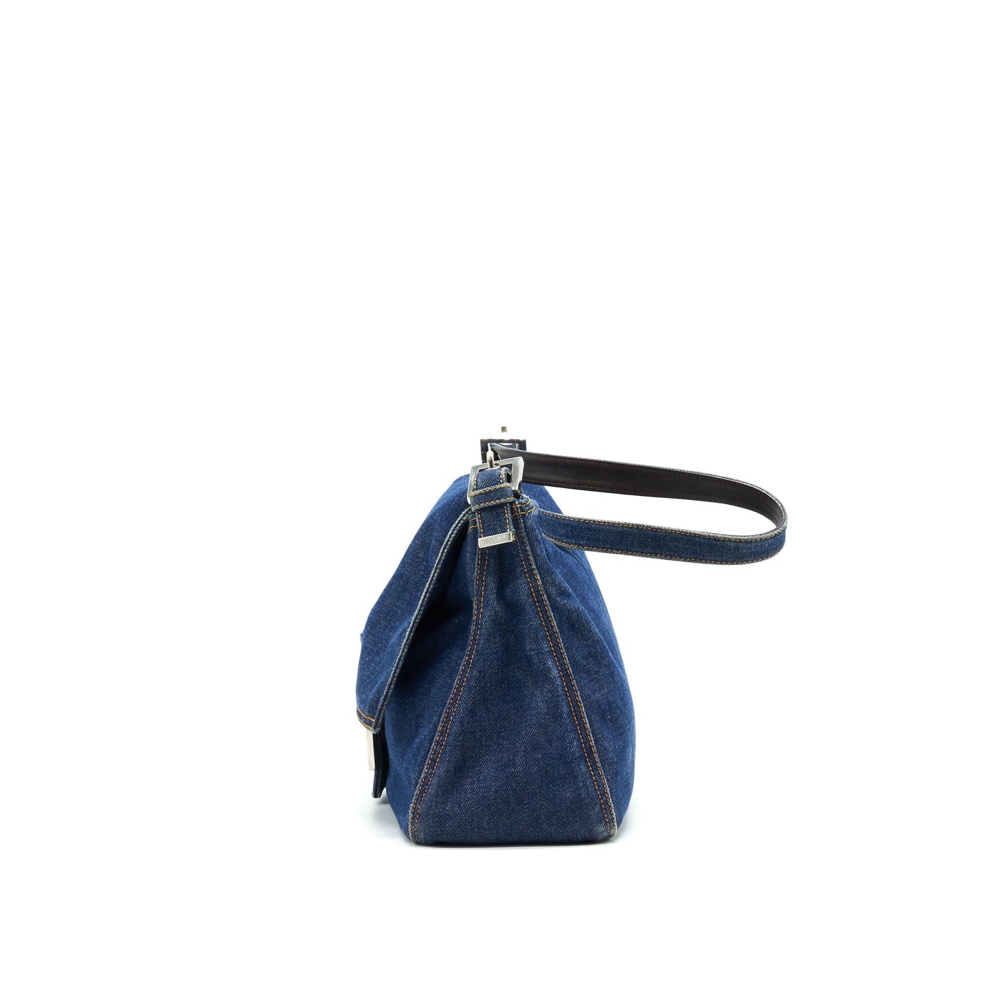 FENDI Vintage Denim Mamma Baguette Mini Purse