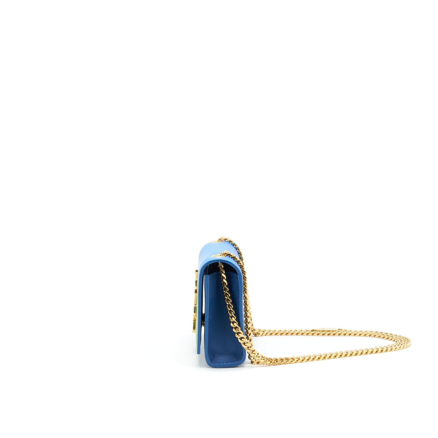 Saint Laurent Mini kate chain Purse (17cm) blue/ green