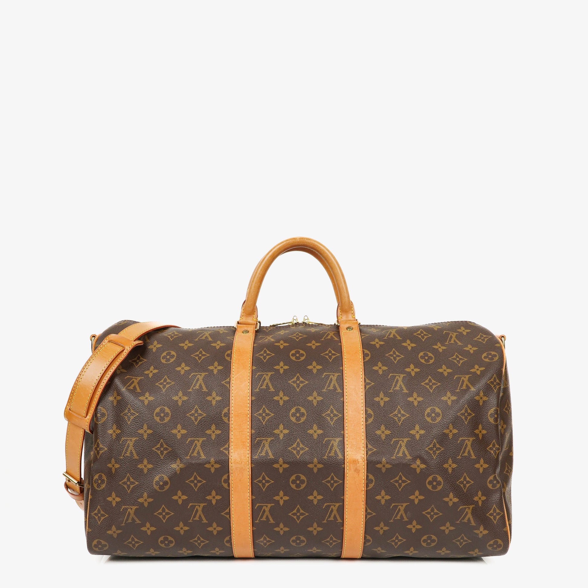 Louis Vuitton Keepall 50 Bandoulière Monogram Canvas Travel Bag