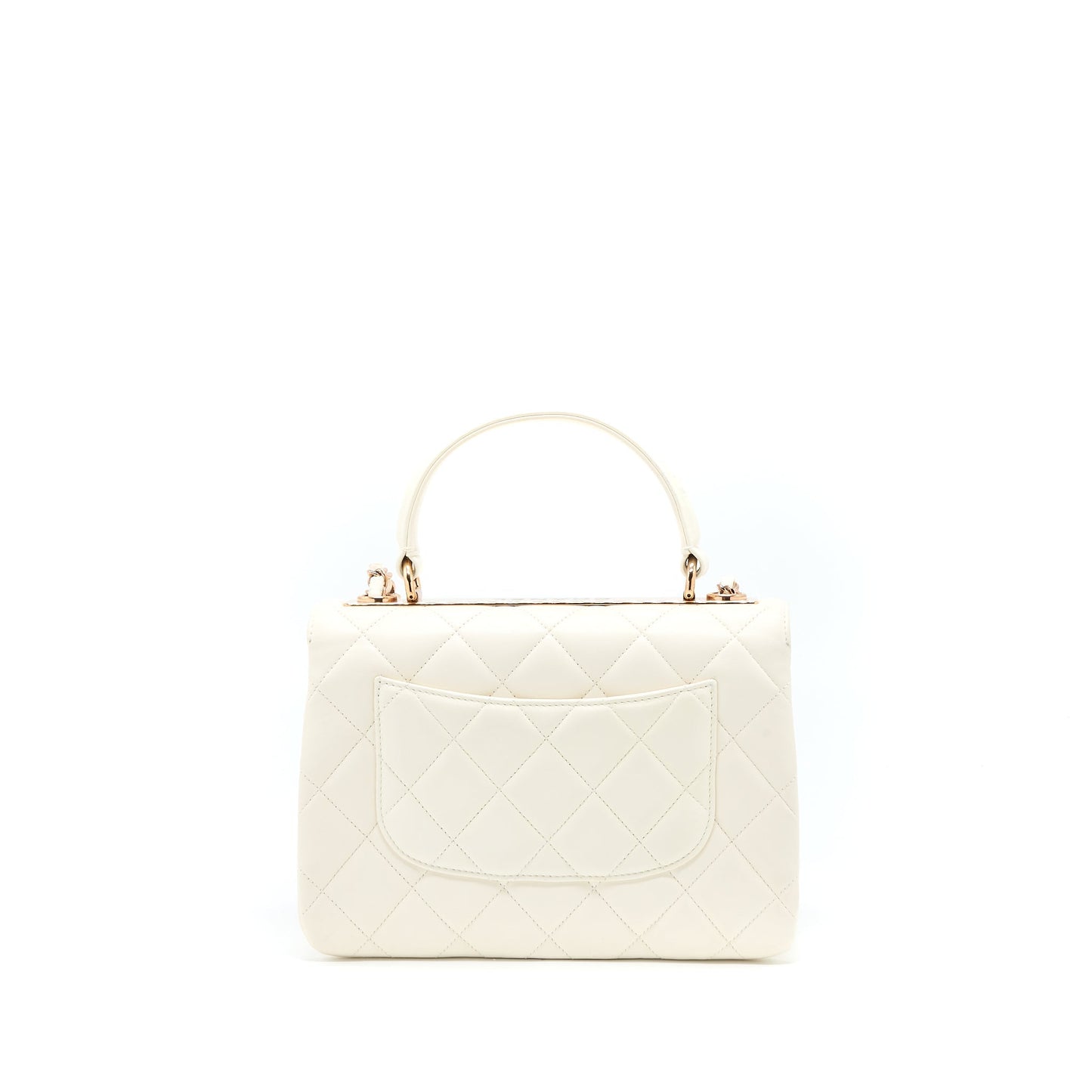 Chanel Small Trendy CC Lambskin White R (Microchip)