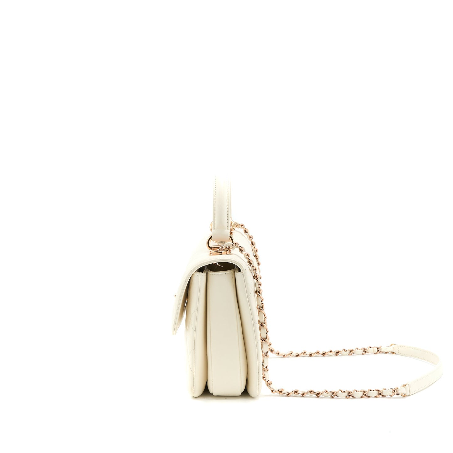 Chanel Small Trendy CC Lambskin White R (Microchip)