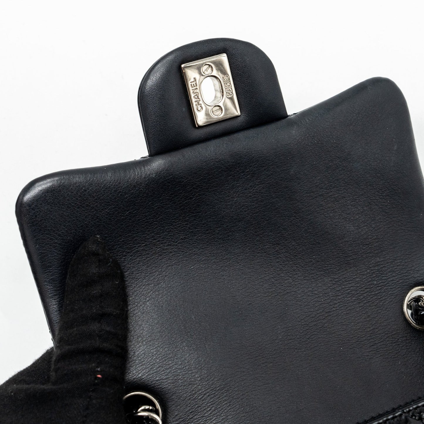 Chanel Classic Mini Square Flap Bag Patent Black