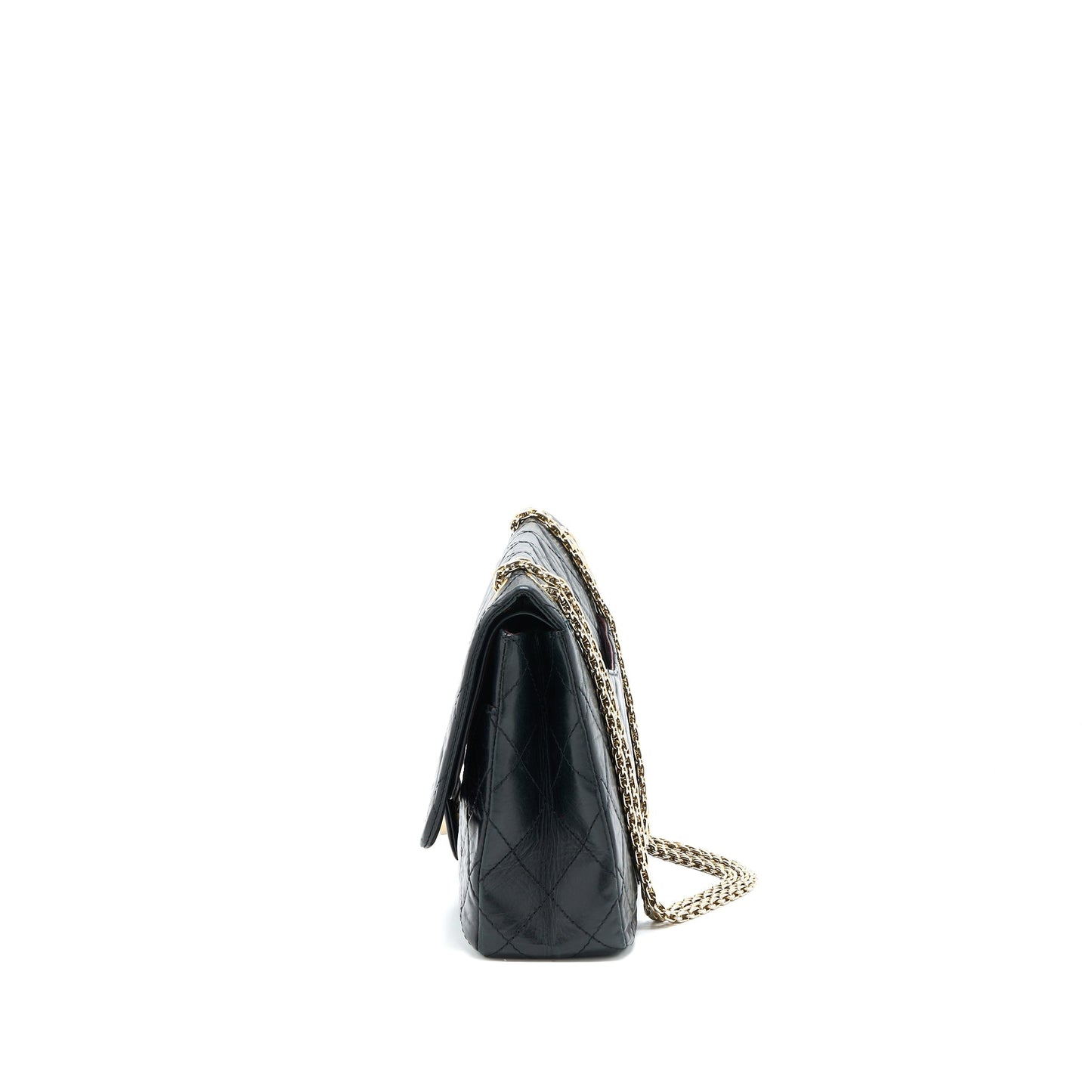 Chanel 2.55 227 Maxi Reissue Flap Bag Aged Calfskin Black L